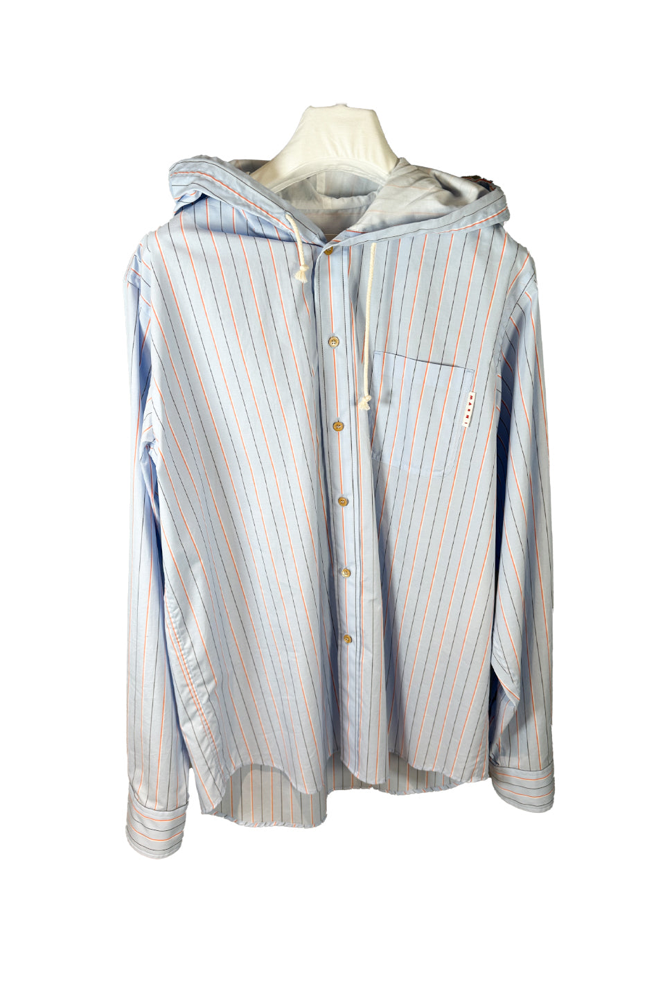Marni | Stripe Hooded Shirt 長袖 オーバーシャツ ロゴ マルニ – Luciall