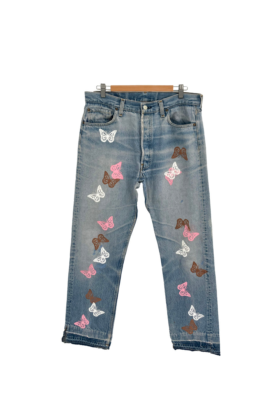 インディゴABOUT DREAMS Butterfly Jeans