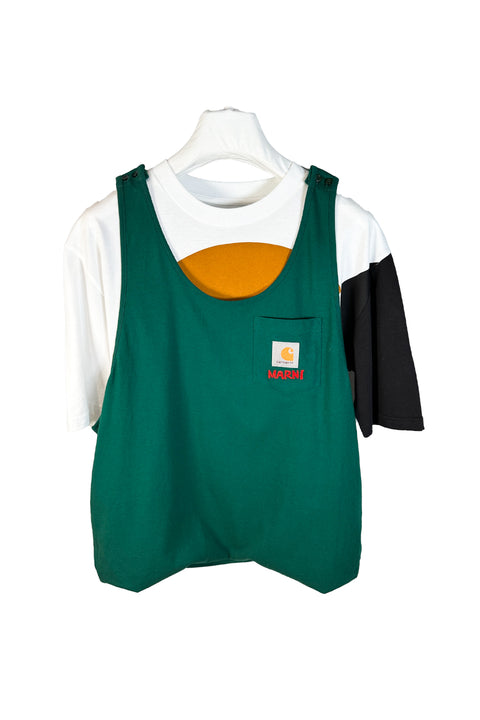 Carhartt T-SHIRT WITH GREEN VEST-tee-MARNI-white-Luciall