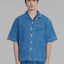 Blue Denim Wool Bowling Shirt-shirt-MARNI-blue-Luciall