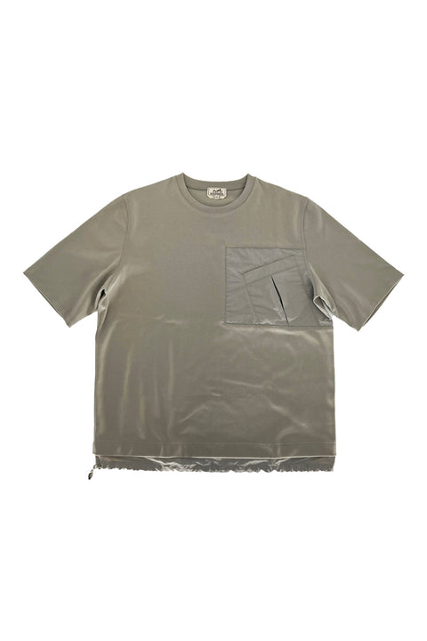 Hermes Chaine d'Ancre Nylon Pocket T-shirt-tee-hermes-gray-Luciall