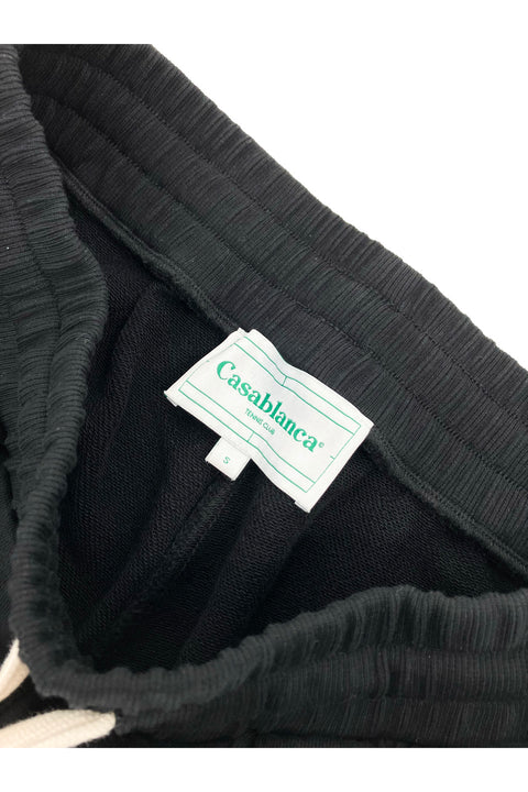 Casablanca Logo Patch Short Pants-shorts-CASABLANCA-black-Luciall