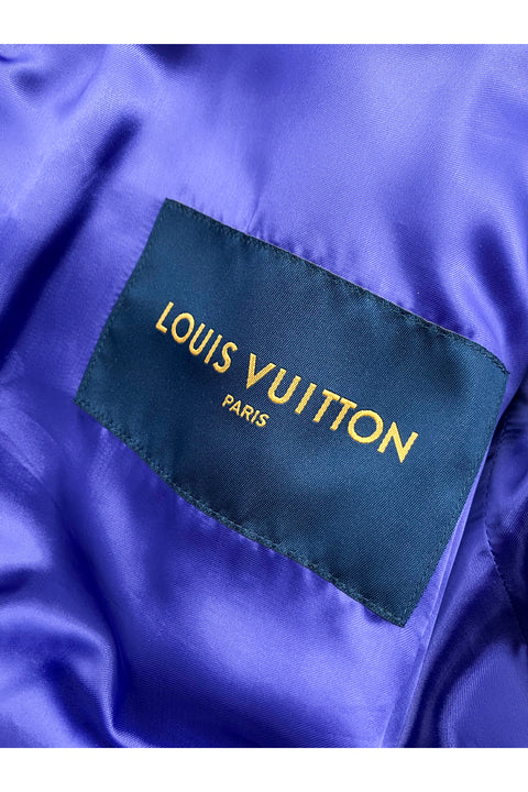 Louis Vuitton 22AW Multi Patched Mix Leather Varsity Jacket 1AAHH5 RM222 MJY HNL90E-Jacket-louis vuitton-purple-Luciall