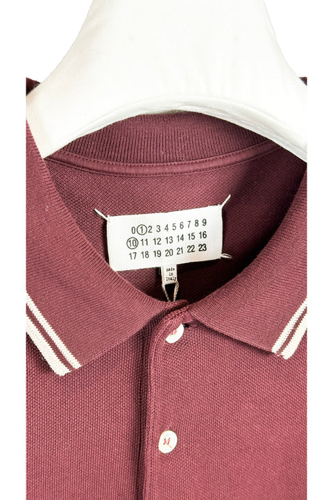 M logo Polo Shirt-shirt-MAISON MARGIELA-red-Luciall