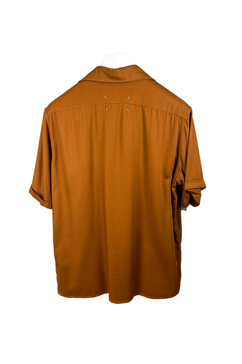 Rayon Twill Shirt-shirt-MAISON MARGIELA-brown-Luciall